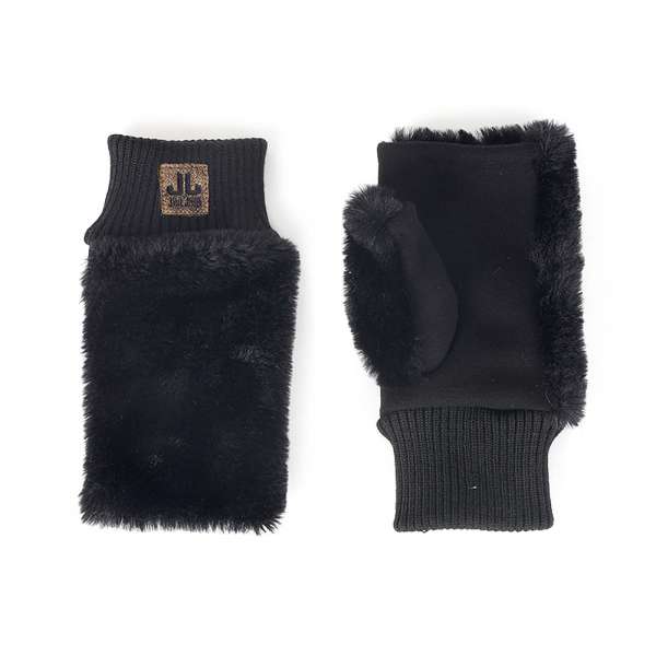 Stari - Furry Fingerless Gloves 